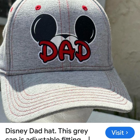 # 0849+ Gray Dad Hat with Red Accents - Picture 8 of 10